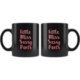 Little miss sassy pants black coffee mug