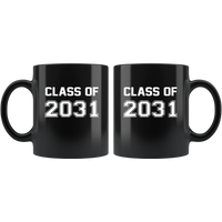 Class of 2031 black coffee mug