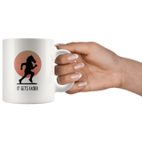 Horseman It Gets Easier White Coffee Mug.png