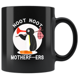 Pingu Penguin noot noot motherfucker black coffee mug