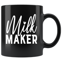 Womens Milk Maker Breastfeeding Mom Black Coffee Mug