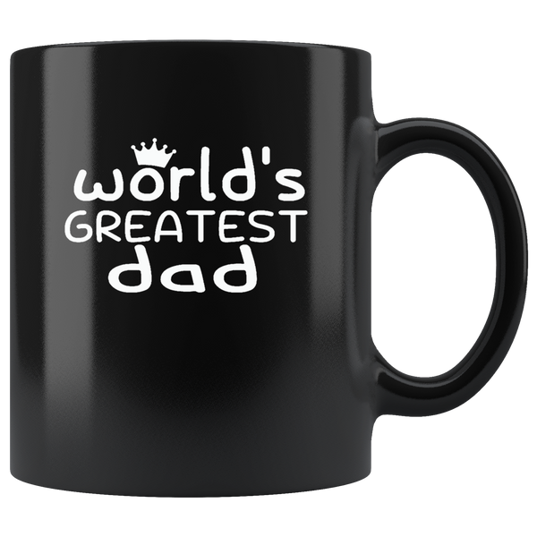 World's greatest dad father's day gift black coffee mug