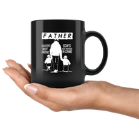 Father daughter's best friend son's best partner in crime gift black coffee mug