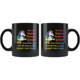 Unicorn having a vagina doen't stop me from believing that my balls are bigger than yours Coffee Mug