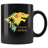 summer is coming dragon black coffee mug