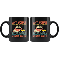 Real woman to be an Auntie shark gift coffee mug vintage