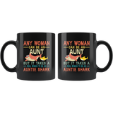 Real woman to be an Auntie shark gift coffee mug vintage