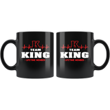 Heartbeat K Team King Lifetime Member black gift coffee mug