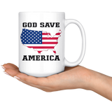 God Save America Kanye Flag White Coffee Mug