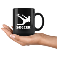 Soccer Player Soccer Black Coffee Mug