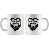 Man Beard Ruizing Face White Coffee Mug