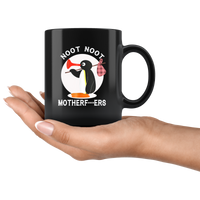 Pingu Penguin noot noot motherfucker black coffee mug