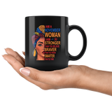 November woman I am Stronger, braver, smarter than you think, birthday gift black coffee mug