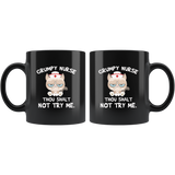 Cat grumpy nurse thou shalt not try me black coffee mugs