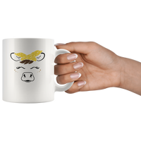 Cow Face Smile Cute White Coffee Mug