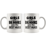 Big Girl With Big Boobs Give The Best Hugs White coffee mug