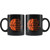 Hey Ref You Need To Check Your Voicemail Because You've Missed A Lot Of Calls, Basketball Lover Black Coffee Mug