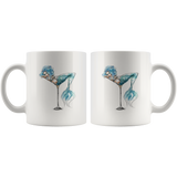 Mermaid in wine glass white coffee mug