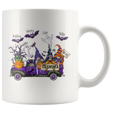 Personalized Halloween Gift Ideas For Grandma From Grandkids Pumpkin, Halloween Gift For Nana Mimi White Coffee Mug