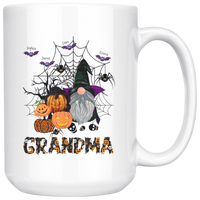 Personalized Grandma Halloween Gift Idea From Grandkid Pumpkin Halloween White Coffee Mug