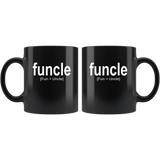 Funcle fun uncle black coffee mug