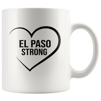 El Paso Strong Heart Texas White Coffee Mug