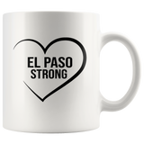 El Paso Strong Heart Texas White Coffee Mug