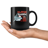 Nurse shark doo black gift coffee mug, gift for nurse shark
