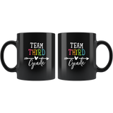 Team third grade back to school black coffee mug