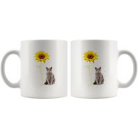 Cat you are my sunshine sunflower white gift coffee mugs