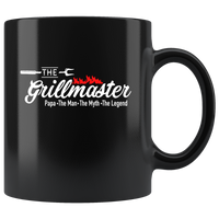 The Grillmaster Papa The Man The Myth The Legend, Father's Day Gift Black Coffee Mug