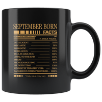 September born facts servings per container, born in September, birthday gift coffee mug