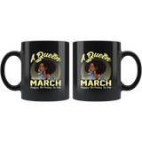 A Queen was born in March happy birthday to me, black girl gift coffee mug
