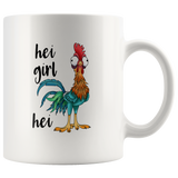 Chicken Hei Girl Hei Funny White Coffee Mug