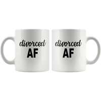 Divorced AF White Coffee Mug