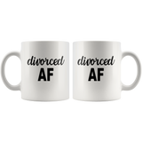 Divorced AF White Coffee Mug