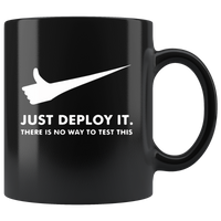 Just deploy it there is no way to test this black coffee mug
